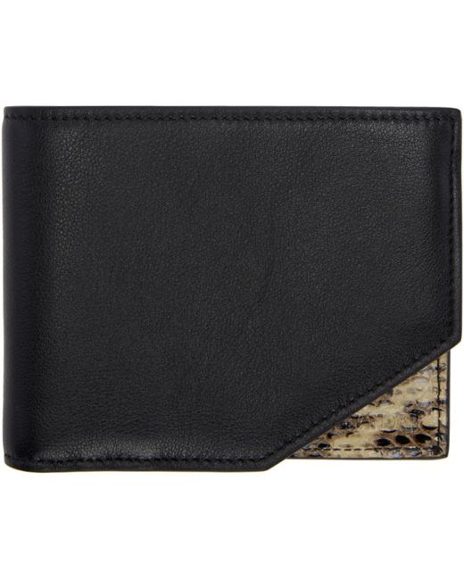 Jil Sander Leather and Python Bifold Wallet