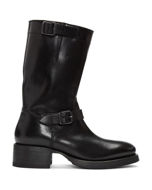 Dsquared2 Leather Buckle Boots
