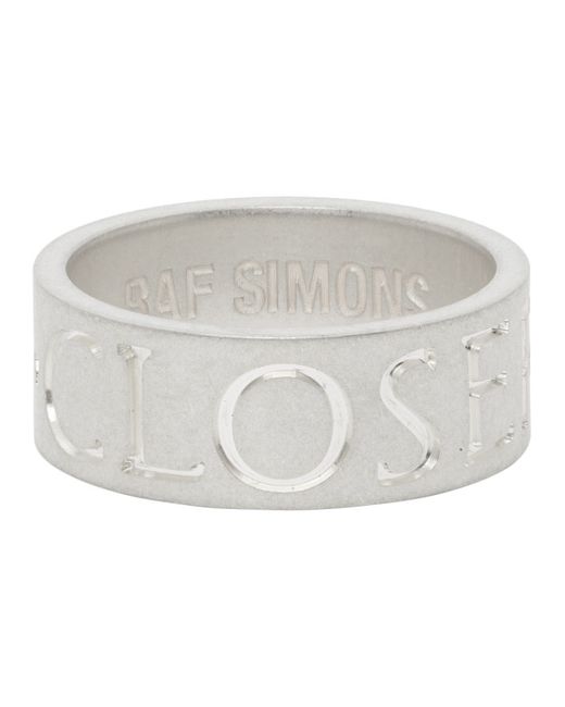 Raf Simons Silver Archive Redux Engraved Closer Ring