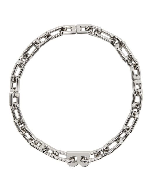 Balenciaga Thin B Chain Necklace
