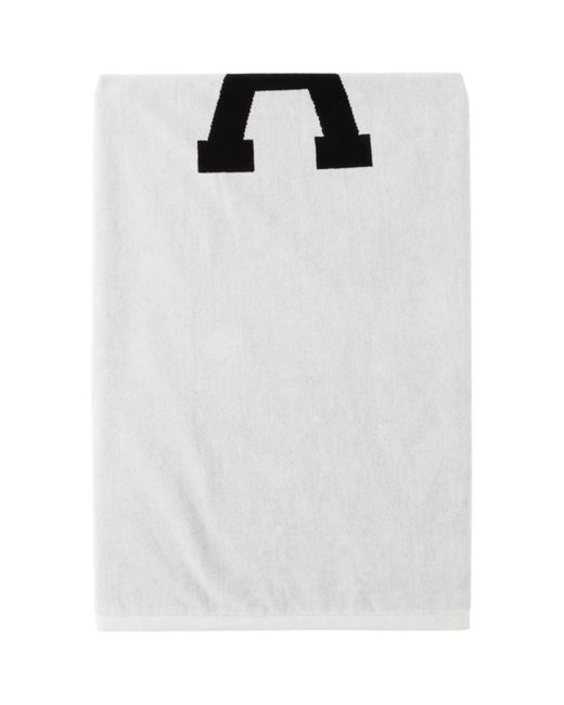 AMI Alexandre Mattiussi Reversible Off-White and De Coeur Beach Towel