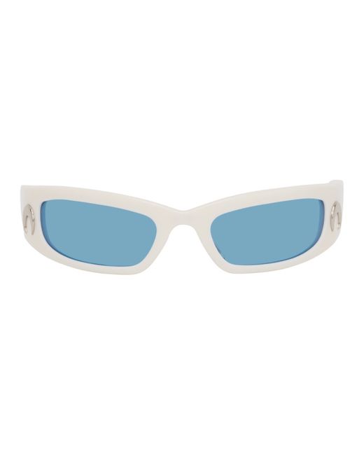 Marine Serre White Gentle Monster Edition Curved Sunglasses