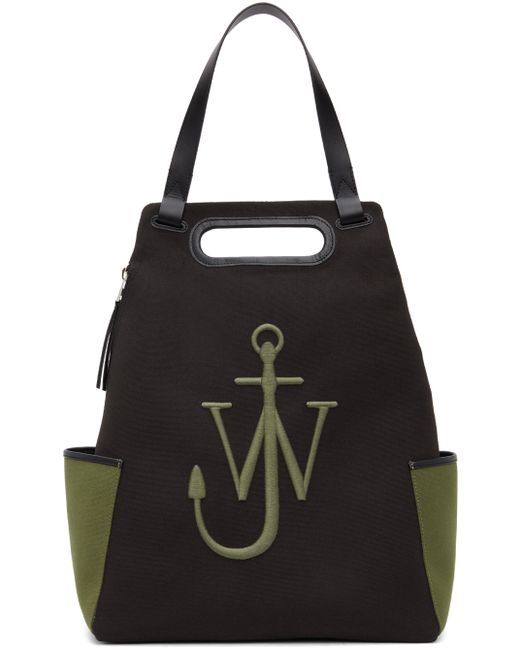 J.W.Anderson Black Green Anchor Backpack