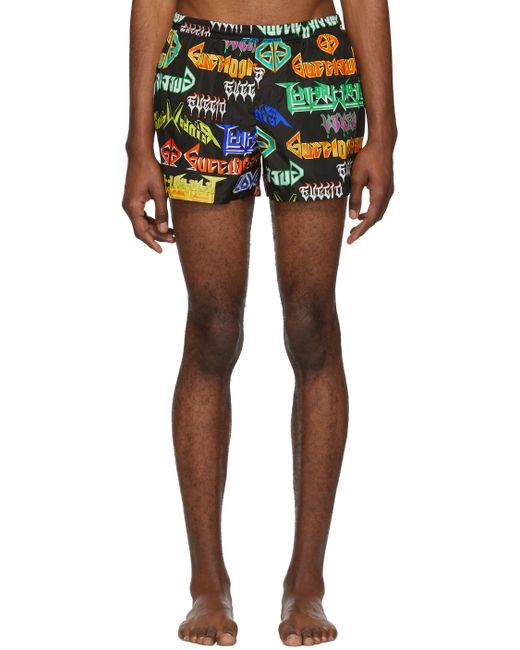 Gucci Black Multicolor Metal Mix Swim Shorts