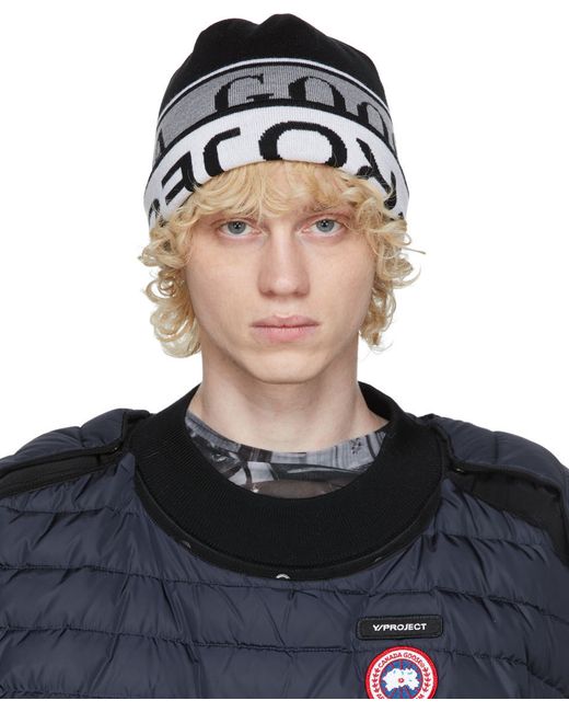 Y / Project Reversible Black Canada Goose Edition Wool Beanie