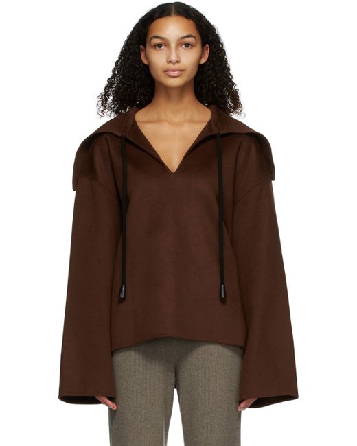 Nanushka Brown Wool Silk Eli Sweater