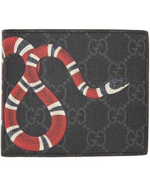 Gucci Black GG Snake Wallet