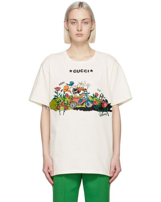 Gucci Off Disney Edition Garden Roses Donald Duck T-Shirt