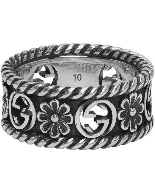 Gucci Interlocking G Flower Ring