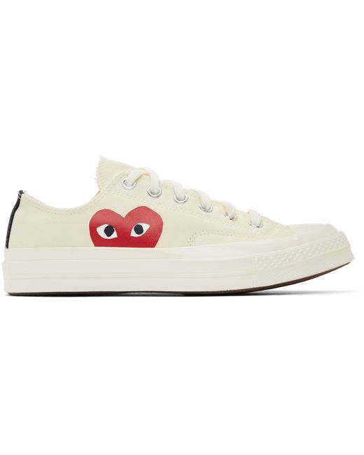 Comme Des Garçons Play Off-White Converse Edition Half Heart Chuck 70 Low Sneakers