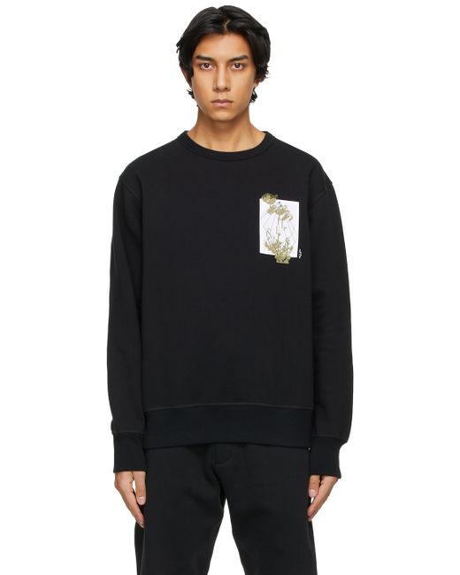 Rag & Bone Black Glitched Sweatshirt