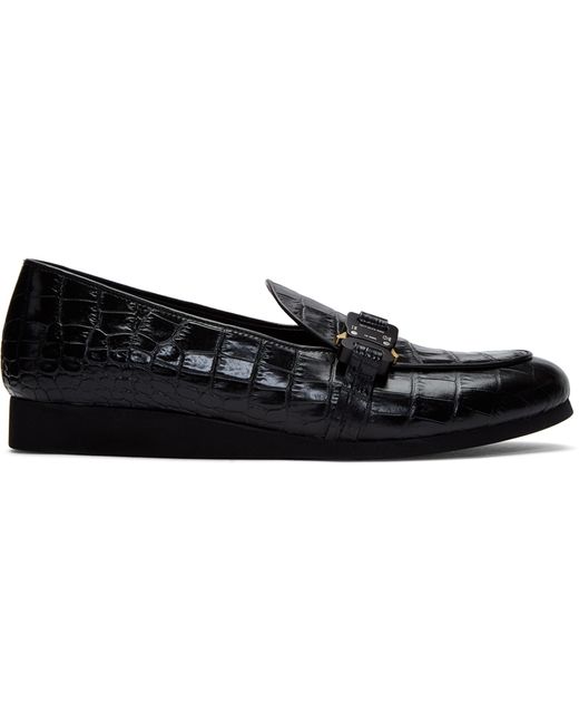 1017 Alyx 9Sm Black Croc St. Marks Buckle Loafers