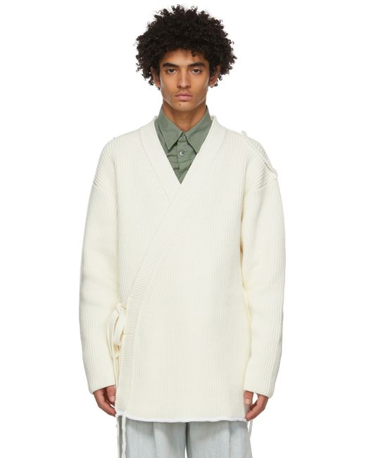 Dunhill Off Chunky Wrap Cardigan