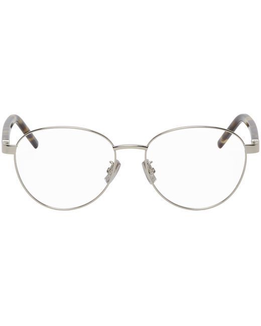 Kenzo Silver Tortoiseshell Round Glasses