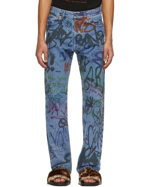 Vetements Graffiti Straight Jeans