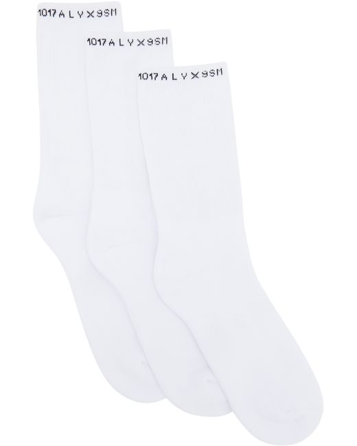 1017 Alyx 9Sm Three-Pack Logo Socks