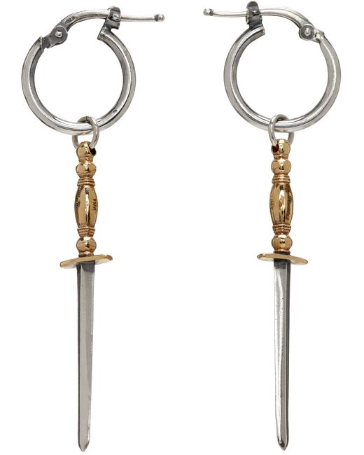 Ugo Cacciatori Gold Gladius Earrings