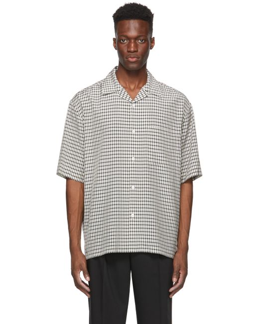 Solid Homme Check Camp Short Sleeve Shirt