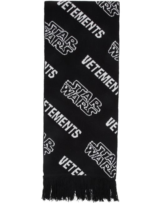 Vetements White STAR WARS Edition All Over Logo Scarf