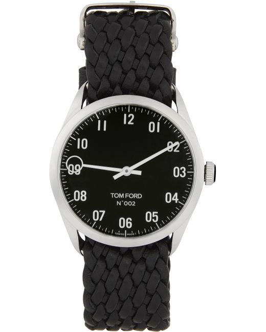 Tom Ford Silver Leather 002 Watch