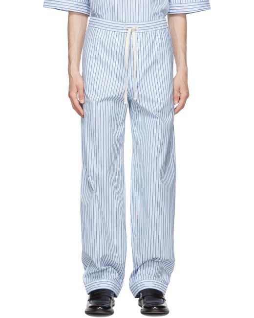 Uniforme White Stripy Pyjama Trousers