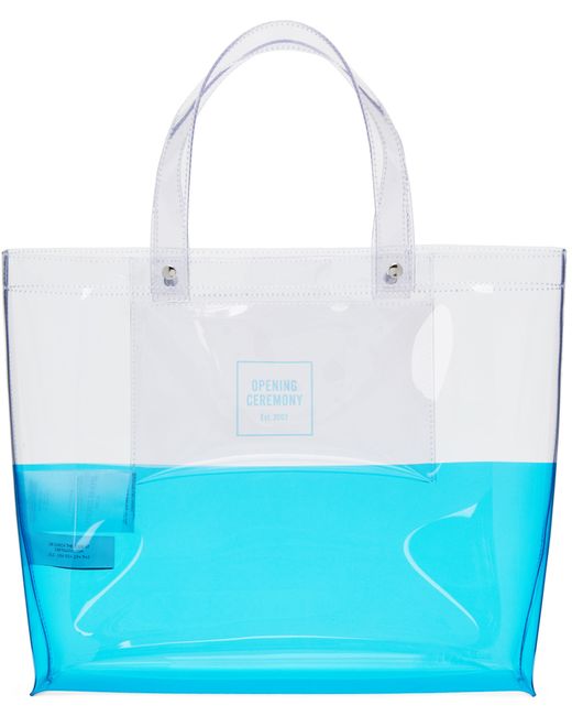 Opening Ceremony Blue Medium Colorblock Shopping Tote