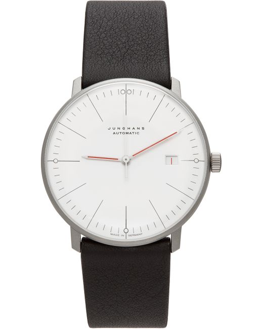 Junghans Silver White Automatic Max Bill Bauhaus Watch