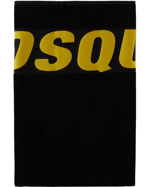 Dsquared2 Yellow Logo Beach Towel