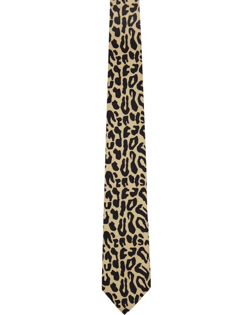 Wacko Maria Silk Leopard Wide Tie
