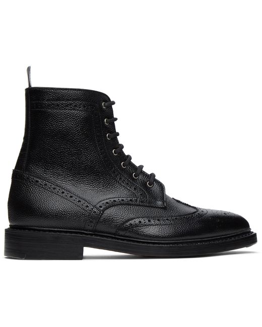 Thom Browne Pebble Leather Wingtip Boots