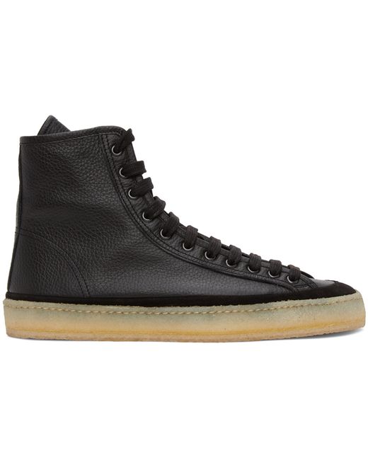 Lemaire Leather High-Top Sneakers
