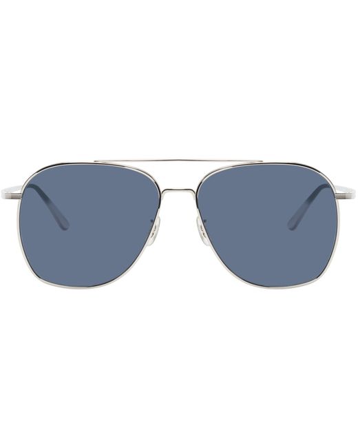 The Row Silver Blue Ellerston Sunglasses