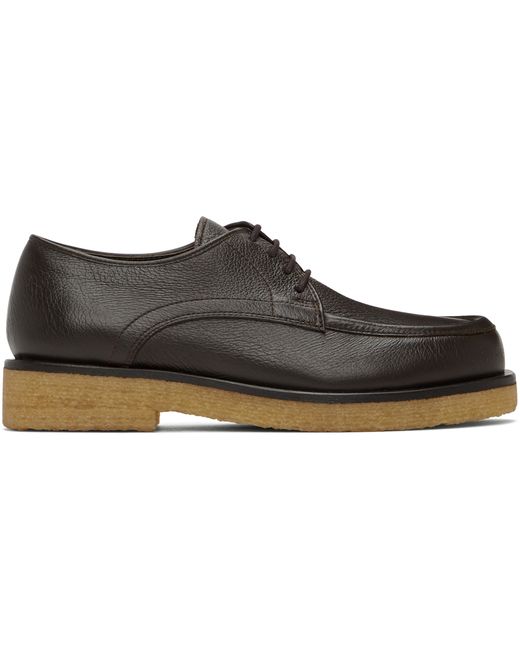 The Row Brown Leather Oxfords