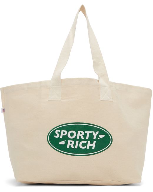 Sporty & Rich Beige Land Rover Inspired Tote