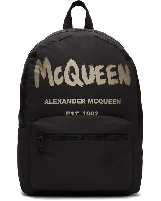 Alexander McQueen Black Metropolitan Backpack