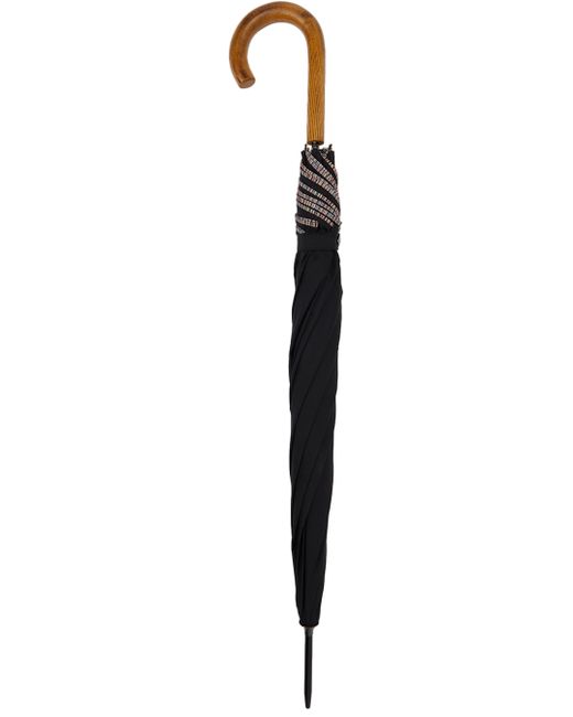 Paul Smith Black Signature Stripe Umbrella