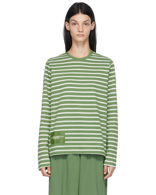 Marc Jacobs Green White The Striped T-Shirt Long Sleeve