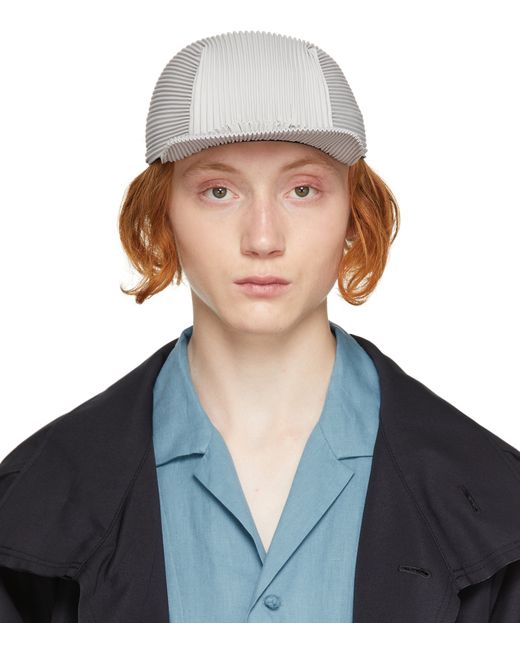 Homme Pliss Issey Miyake Grey Pleated Cap