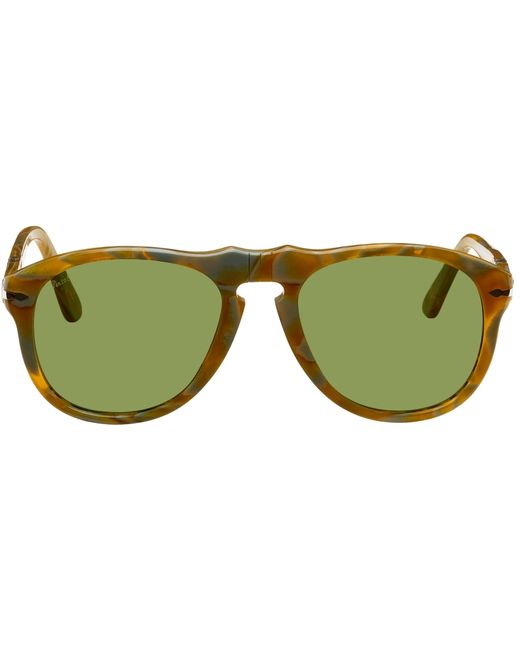J.W.Anderson Orange Grey Persol Edition Aviator Sunglasses