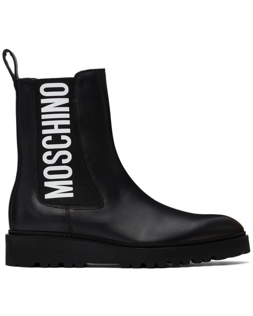 Moschino Logo Chelsea Boots