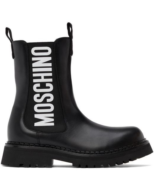 Moschino Logo Chelsea Boots