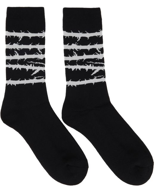Undercoverism Intarsia Barbed Wire Socks