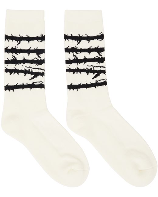 Undercoverism Off Intarsia Barbed Wire Socks