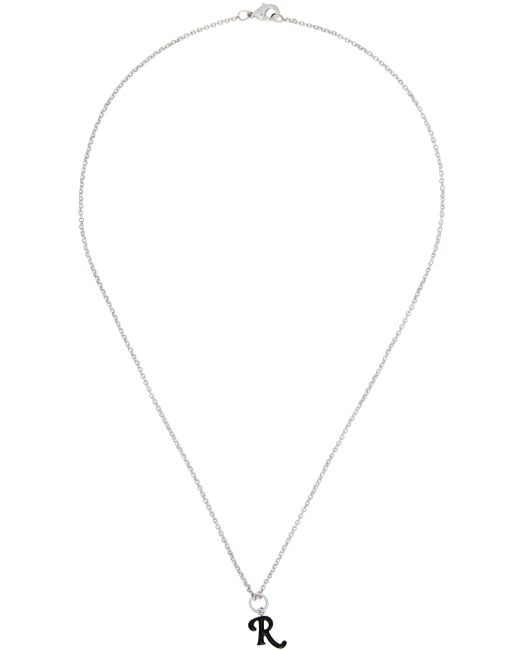 Raf Simons Silver Simple R Necklace