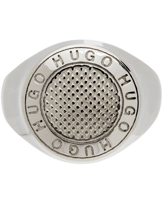 Hugo Boss Round Engraved Logo Ring