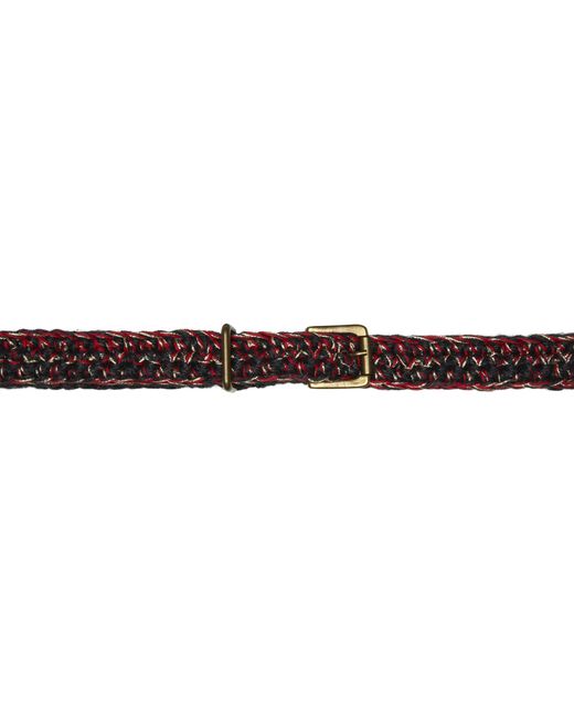 Nicholas Daley Black Crochet Belt