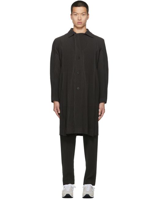 Homme Pliss Issey Miyake Solid Pleats Coat