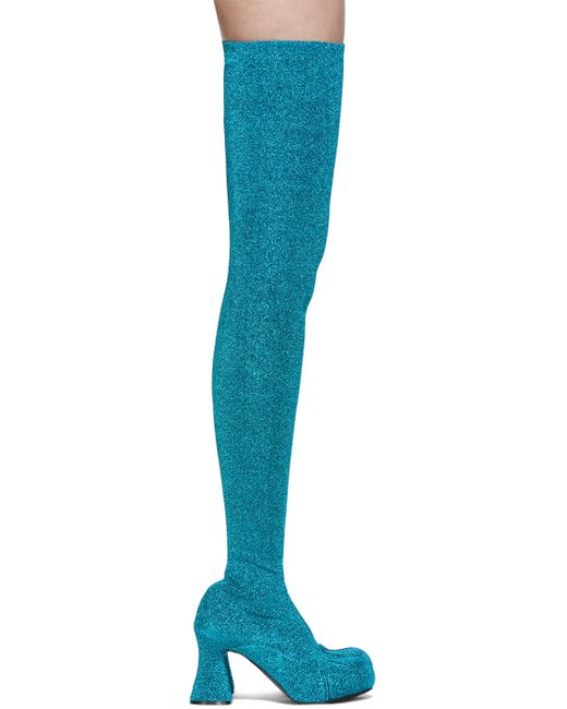 Stella McCartney Lurex Groove Over-The-Knee Boots