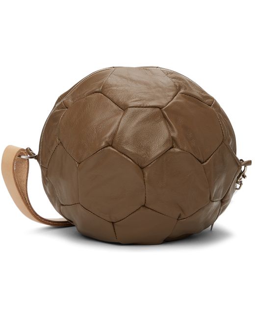 Bless Brown Leather Football Shoulder Bag