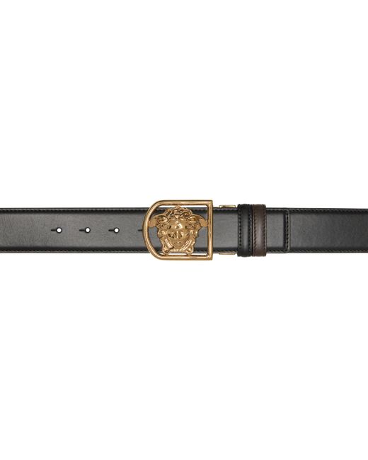 Versace Black Medusa Frame Belt